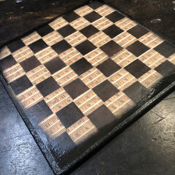 Scrapbook Chess Set - Ruler Pattern - Picture 8 of 12